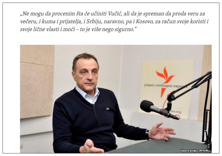 If someone is against something that is a part of his own political platform – to negotiate a solution to the Kosovo conflict-, then this is pure nihilism.